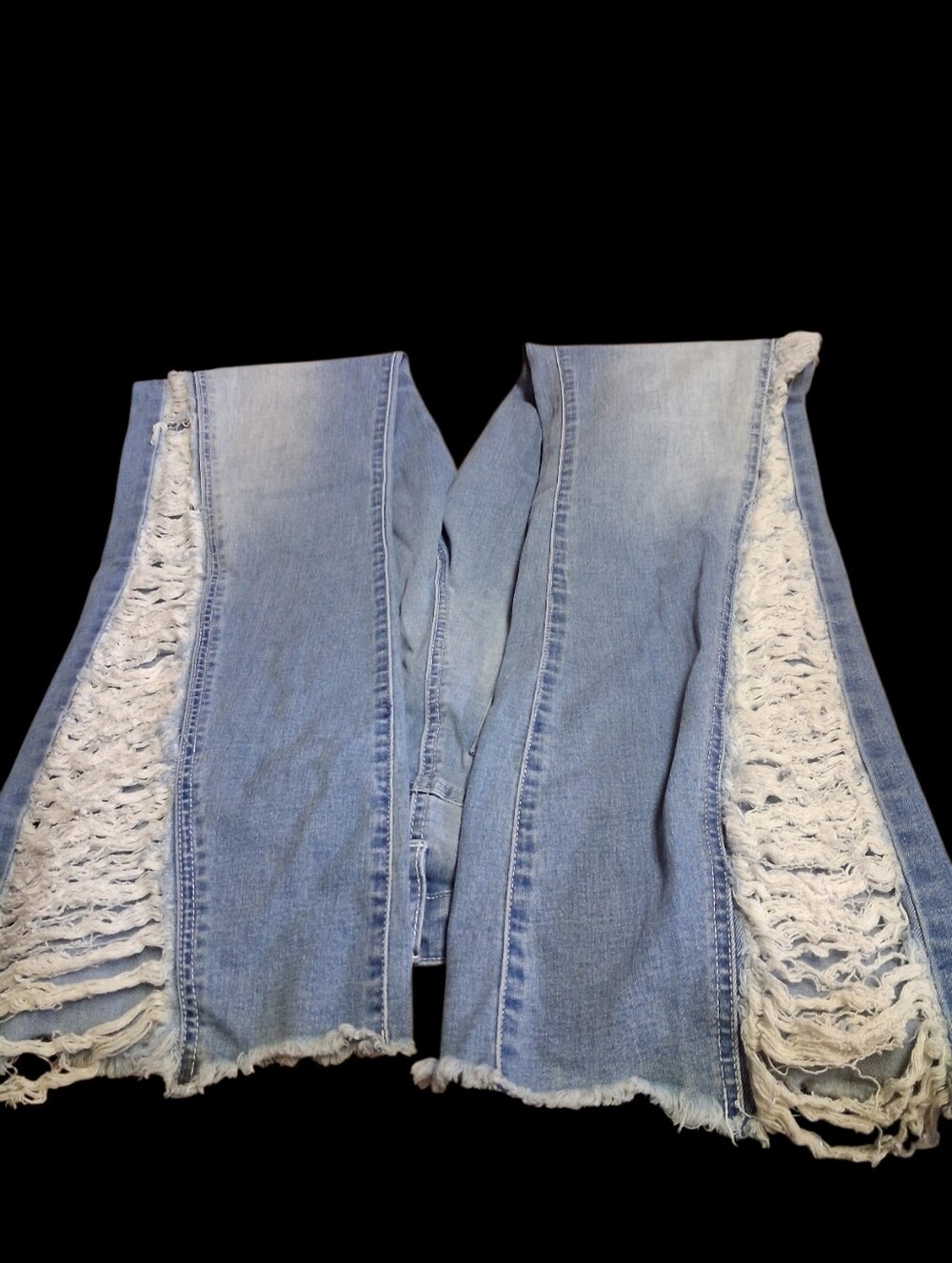 YMI Light Blue Boot Cut Jeans with Distressed Legs